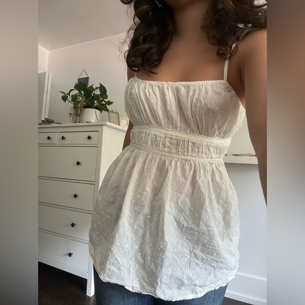 White babydoll top